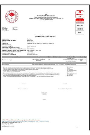 Karadut Özü 330 gr 9ay,(PESTİSİT,AĞIR METAL ANALİZLİ)