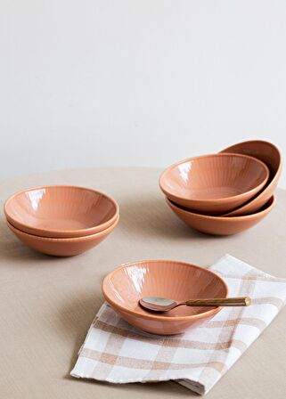 The Mia Noon Kase 6lı Set Somon 15 cm