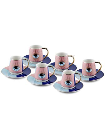 The Mia Eye Türk Kahvesi Fincan Takımı 6 Kişilik CUP0057