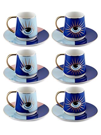 The Mia Eye Türk Kahvesi Fincan Takımı 6 Kişilik CUP0057