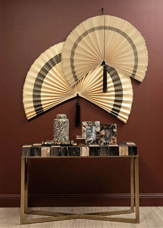 The Mia Dekoratif Bambu Duvar Dekoru 3x38x79 cm