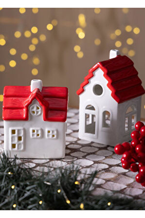 The Mia Dekoratif Led Işıklı Yılbaşı Evi 10x7x12 cm  SUS0117
