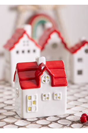 The Mia Dekoratif Led Işıklı Yılbaşı Evi 10x7x12 cm  SUS0117