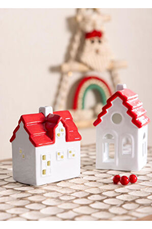 The Mia Dekoratif Led Işıklı Yılbaşı Evi 10x7x12 cm  SUS0117