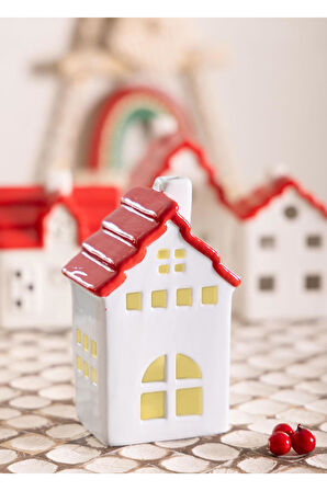 The Mia Dekoratif Led Işıklı Yılbaşı Evi 10x7x16 cm  SUS0119