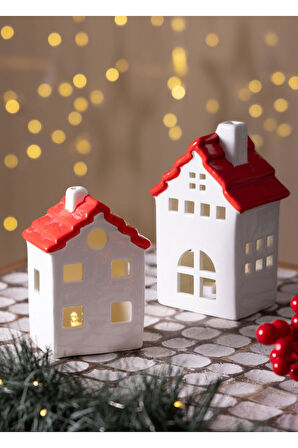 The Mia Dekoratif Led Işıklı Yılbaşı Evi 10x7x16 cm  SUS0119