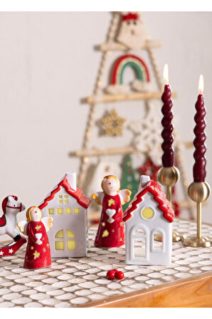 The Mia Dekoratif Led Işıklı Yılbaşı Evi 10x7x16 cm  SUS0119