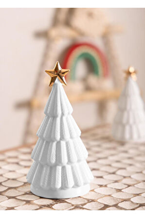 The Mia Dekoratif Led Işıklı Yılbaşı Ağacı Beyaz 10x10x18  SUS0120