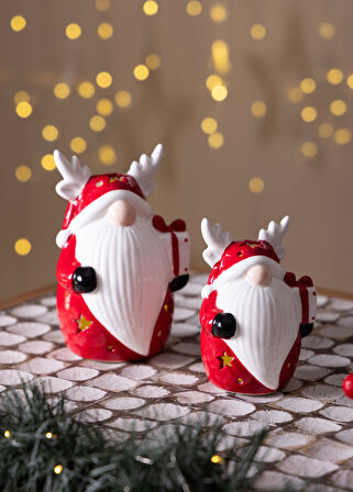 The Mia Dekoratif Yılbaşı Süsü Led Işıklı Cüce 10x8x14 cm