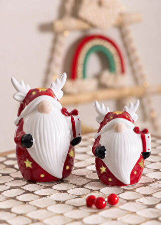 The Mia Dekoratif Yılbaşı Süsü Led Işıklı Cüce 10x8x14 cm