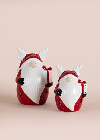 The Mia Dekoratif Yılbaşı Süsü Led Işıklı Cüce 10x8x14 cm