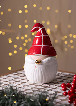 The Mia Yılbaşı Kurabiye Kavanozu Kase 12x12x20 cm