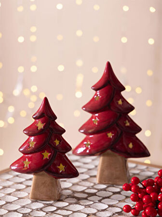 The Mia Dekoratif Led Işıklı Yılbaşı Ağacı 15x7x25 cm  SUS0159