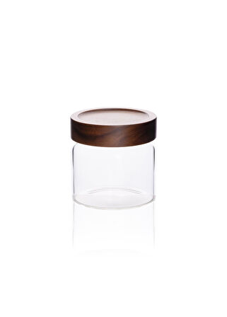 The Mia Akasya Yuvarlak Cam Kavanoz 500 ml
