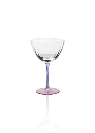 The Mia Ayaklı Cam Dondurma Kasesi Mavi Pembe 240 ml