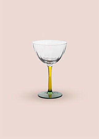 The Mia Ayaklı Cam Dondurma Kasesi Sarı Yeşil 240 ml