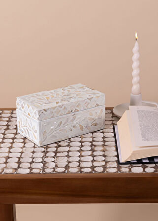 The Mia Sedef Dikdörtgen Kutu 21x12x10 cm TLC0072