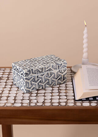 The Mia Sedef Dikdörtgen Kutu 21x12x10 cm TLC0088