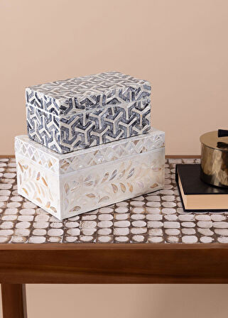 The Mia Sedef Dikdörtgen Kutu 21x12x10 cm TLC0088