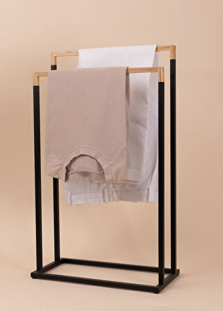 The Mia Metal Havlu Askılığı Siyah GLV0762