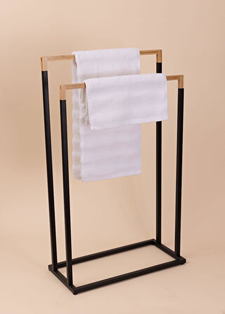 The Mia Metal Havlu Askılığı Siyah GLV0762