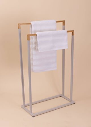 The Mia Metal Havlu Askılığı Gri GLV0764