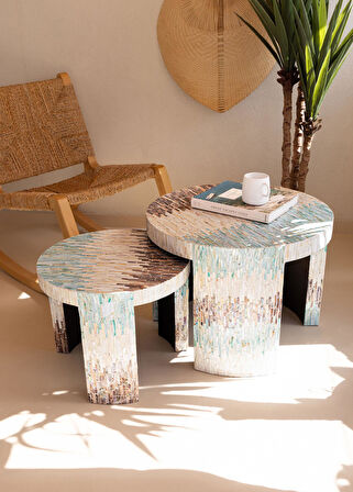 The Mia Sedef Tabure Yan Sehpa 50x40 cm TLC0120