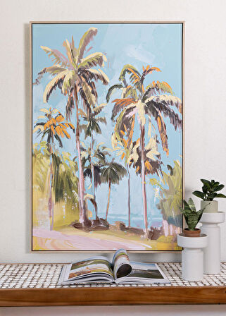 The Mia Palm Kanvas Tablo 80x120 cm TBL0086