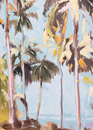 The Mia Palm Kanvas Tablo 80x120 cm TBL0086
