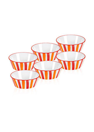 The Mia Joy Çorba Kasesi 6lı Set Kırmızı 14 cm
