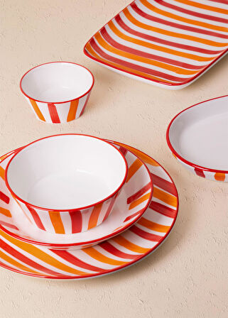 The Mia Joy Çorba Kasesi 6lı Set Kırmızı 14 cm