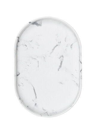The Mia Marble Banyo Tepsisi Beyaz 30x20x3 cm