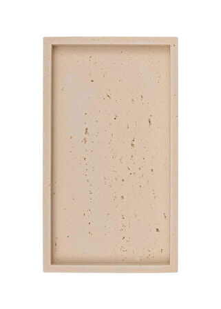 The Mia Travertine Banyo Tepsisi Bej 28x16x3 cm