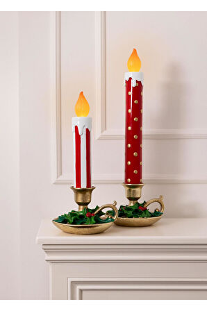 The Mia Dekoratif Led Işıklı Yılbaşı Mumu 18x17x38 cm SUS0223