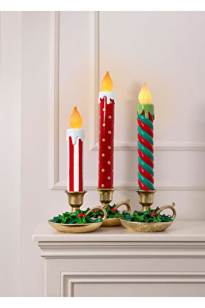 The Mia Dekoratif Led Işıklı Yılbaşı Mumu 18x17x38 cm SUS0223