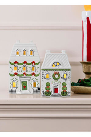 The Mia Dekoratif Led Işıklı Yılbaşı Evi 12x7x19 cm SUS0224