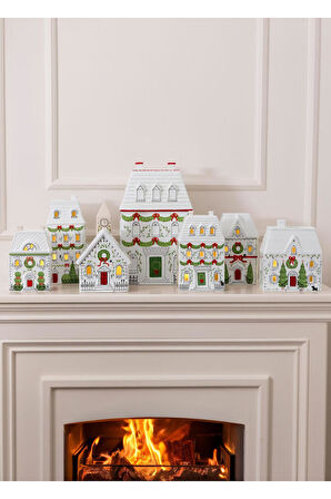 The Mia Dekoratif Led Işıklı Yılbaşı Evi 12x7x19 cm SUS0224