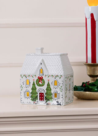 The Mia Dekoratif Led Işıklı Yılbaşı Evi 14x9x17 cm