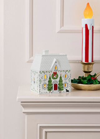 The Mia Dekoratif Led Işıklı Yılbaşı Evi 14x9x17 cm