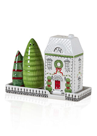 The Mia Yılbaşı Temalı Tuzluk Biberlik 3 Parça