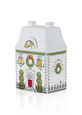 The Mia Dekoratif Led Işıklı Yılbaşı Evi 10x7x15 cm
