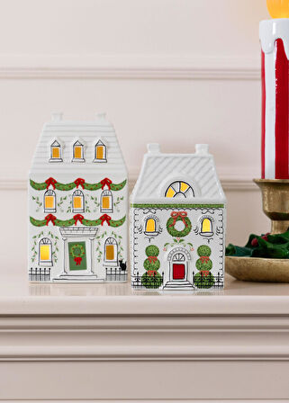 The Mia Dekoratif Led Işıklı Yılbaşı Evi 10x7x15 cm