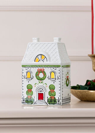 The Mia Dekoratif Led Işıklı Yılbaşı Evi 10x7x15 cm