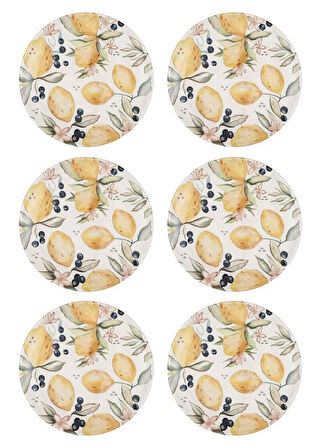 The Mia Limoncello Servis Tabağı 6lı Set 26CM LMN013