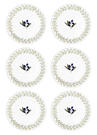 The Mia Olivos Servis Tabağı 6lı Set 26 cm OVS0004