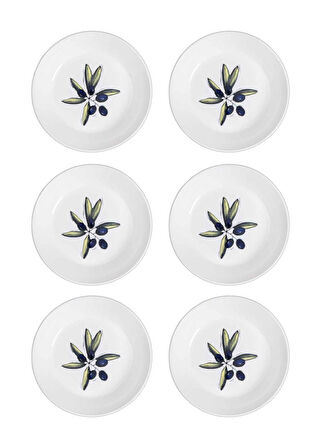 The Mia Olivos Yemek Tabağı 6lı Set 20 cm OVS0011