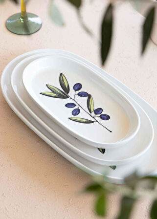 The Mia Olivos Oval Servis 2li 29 cm