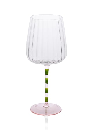 The Mia Şarap Kadehi Pembe Yeşil 500 ml