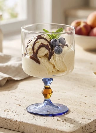 The Mia Bead Dondurmalık Tatlı Mavi 300ml Çok Renkli Kase
