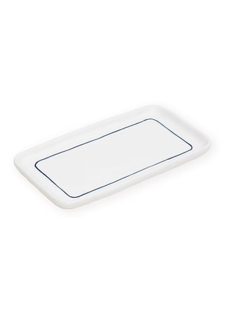 The Mia Pure Banyo Tepsisi Mavi Beyaz 27x15x3 cm